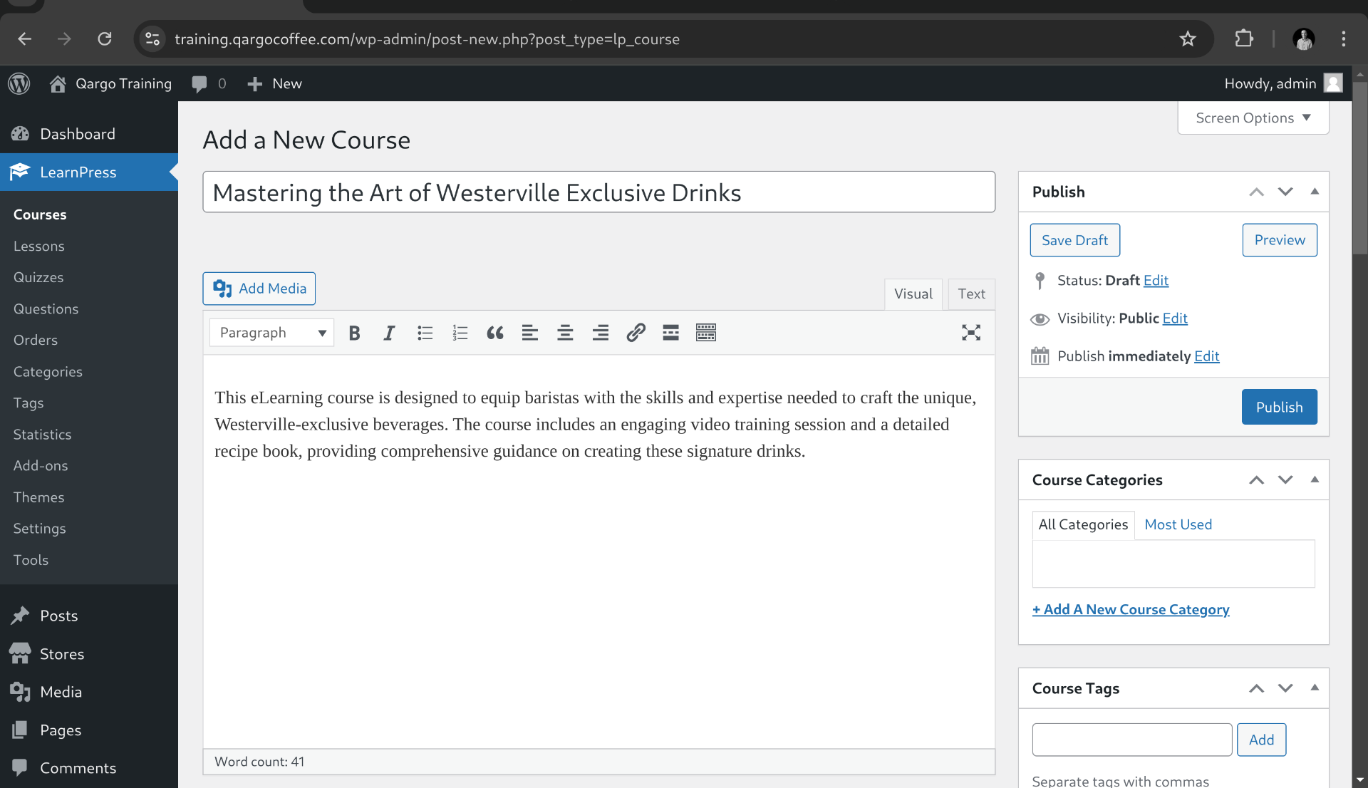 Create Course