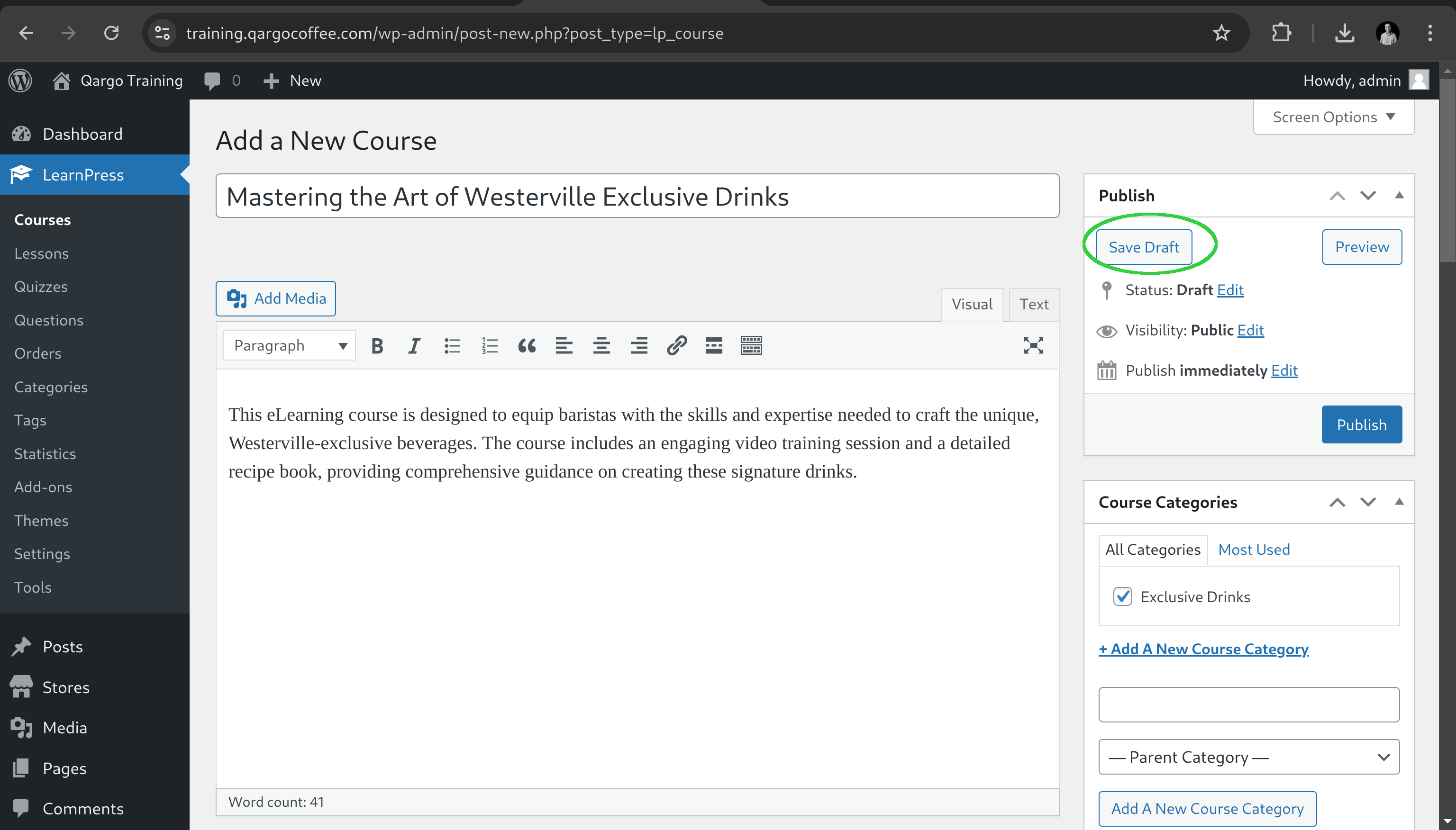 Create Course